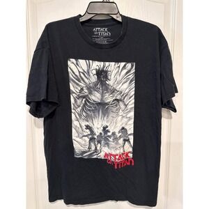 Attack on Titan Transformation Graphic T Shirt Anime Manga Black Mens X Large
